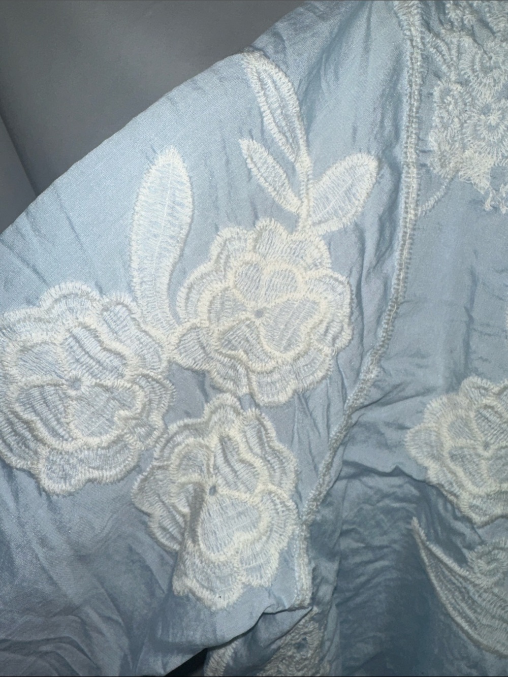 POL One Pale Blue Button-Up Shirt with Contrast Label - Picture 3 of 7